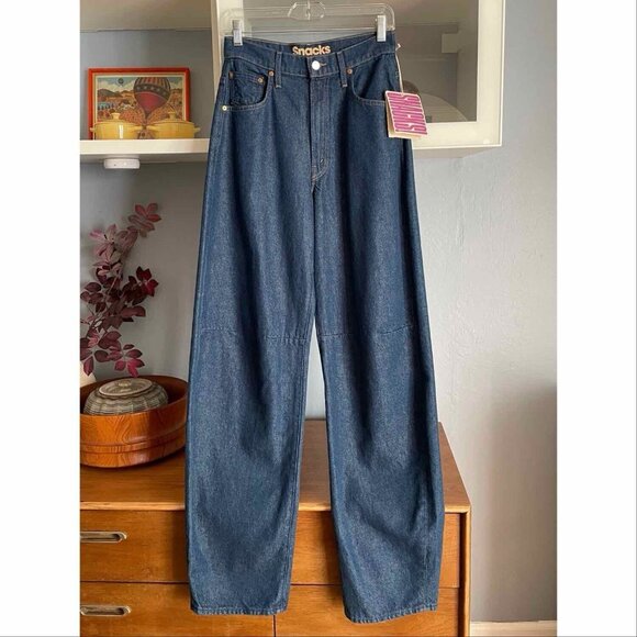 MOTHER SNACKS! The Kegger Heel Loose Fit Jean in Clean Your Plate Size 27 - Picture 2 of 12